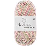 Rico Design Baby Cotton Soft Print dk 50g 125m petrol/rosa
