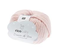 Rico Baby Dream Uni Fb. 002, weiche Babywolle zum Stricken & Häkeln