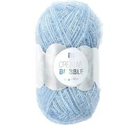Rico Design Rico Creative Bubble Schwammgarn 50g 90m Nadelstärke 2-3 Ganzjährig Waschbar bis 60°C 100% Polyester Ideal für kreative Projekte Taubenblau