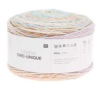 Rico Creative Chic-Unique #08, Farbverlaufswolle zum Häkeln oder Stricken, Bobbel Wolle Farbverlauf