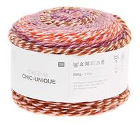 Rico Creative Chic-Unique #09, Farbverlaufswolle zum Häkeln oder Stricken, Bobbel Wolle Farbverlauf