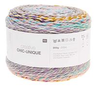 Rico Creative Chic-Unique #10, Farbverlaufswolle zum Häkeln oder Stricken, Bobbel Wolle Farbverlauf