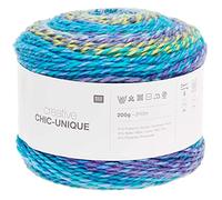 Rico Creative Chic-Unique #12, Farbverlaufswolle zum Häkeln oder Stricken, Bobbel Wolle Farbverlauf