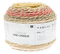 Rico Creative Chic-Unique, Farbverlaufswolle zum Häkeln oder Stricken, Bobbel Wolle Farbverlauf (001)