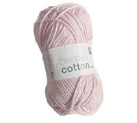 Rico Creative Cotton Aran Fb. 08 Pastell rosa, Baumwollgarn zum Stricken und Häkeln, Häkelwolle