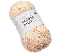 Rico creative cotton print aran Farbe 16 - candy dots Baumwollgarn zum Stricken & Häkeln, Häkelwolle Baumwolle