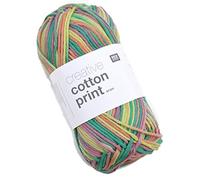 Rico creative cotton print aran Farbe 19 - tropic, Baumwollgarn zum Stricken & Häkeln, Häkelwolle, Sommerwolle Baumwolle