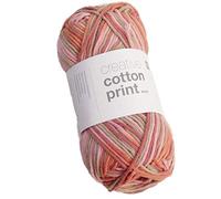 Rico Creative Cotton Print Aran Fb. 36, Baumwollgarn zum Häkeln, Häkelwolle Baumwolle