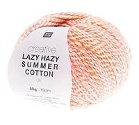 Rico Creative Lazy Hazy Summer Cotton # 002, buntes Baumwollmischgarn zum Stricken oder Häkeln