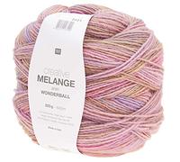 Rico Design Wolle Creative Melange Aran Wonderball 200 g 640 m Nadelstärke 5 mm Flieder-Pink