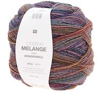 Rico Design Wolle Creative Melange Aran Wonderball – 200 g, 640 m, Nadelstärke 5 mm – lila-rost