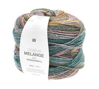 Rico Creative Melange Aran Wonderball Fabe 17, Farbverlaufswolle Nadelstärke 5 mm zum Stricken oder Häkeln, Wolle 200g Knäuel