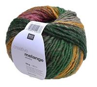 Rico Design Rico Design 5 x 50 g Creative Melange Chunky Garn Wolle Stricken Häkeln 24 Farben 050 | Lila-Grün 0.25 kg