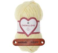 Rico Design 100g Creative Chenillove 03 vanille Premium Wolle superweiches Chenillegarn für Stricken & Häkeln von Decken Kissen Amigurumi Babyprojekten und Wohnaccessoires mit mySearose Label