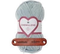 Rico Design 100g Creative Chenillove 10 hellblau Premium Wolle superweiches Chenillegarn für Stricken & Häkeln von Decken Kissen Amigurumi Babyprojekten und Wohnaccessoires mit mySearose Label
