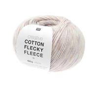 Rico Design 100g Creative Cotton Flecky Fleece dk - Farbe: 11 - flieder - einfarbiger Flausch in den bedruckte Baumwollfäden hineingearbeitet sind