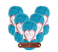 Rico Design 250g CREATIVE CHENILLOVE NEON Premium Wolle ultraweiches Chenillegarn in leuchtenden Neonfarben für Stricken & Häkeln mit mySearose Label