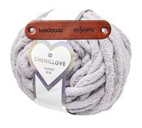 Rico Design 300g CHENILLOVE SUPER BIG LAVENDER Premium Wolle superchunky Chenillegarn für Armstricken, Haustierbetten & Deko, superweich flauschig mit mySearose Label