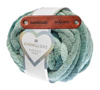 Rico Design 300g CHENILLOVE SUPER BIG PRINT EFEU Premium Wolle Superchunky mehrfarbige Chenillegarn für Armstricken, Haustierbetten & Deko, superweich flauschig mit mySearose Label
