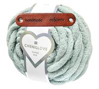 Rico Design 300g CHENILLOVE SUPER BIG SALBEI Premium Wolle superchunky Chenillegarn für Armstricken, Haustierbetten & Deko, superweich flauschig mit mySearose Label