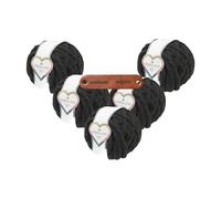 Rico Design 5 x 300g CHENILLOVE SUPER BIG SCHWARZ Premium Wolle superchunky Chenillegarn für Armstricken, Haustierbetten & Deko, superweich flauschig mit mySearose Label