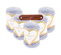 Rico Design 5 x 50g CREATIVE CHENILLOVELY DK VEILCHEN Premium Wolle samtweich für Amigurumi Baby und Wohnaccessoires hautfreundlich leicht zu verarbeiten mit mySearose Label
