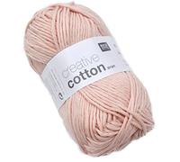 Rico Design 50 g Creative Cotton Aran Häkelgarn Baumwolle 85 m Lauflänge/Knäuel Rosa | Grundpreis [D] 4,30 Euro/100g