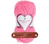 Rico Design 50g CREATIVE CHENILLOVE NEON Premium Wolle ultraweiches Chenillegarn in leuchtenden Neonfarben für Stricken & Häkeln mit mySearose Label