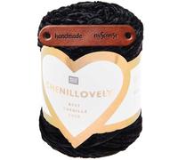 Rico Design 50g CREATIVE CHENILLOVELY DK SCHWARZ Premium Wolle samtweich für Amigurumi Baby und Wohnaccessoires hautfreundlich leicht zu verarbeiten mit mySearose Label