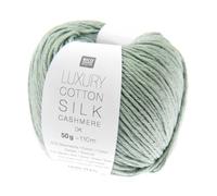 Rico Design 50g Luxury Cotton Silk Cashmere dk - Farbe 04 - aqua - das Garn begeistert mit seinem gleichmäßigen Maschenbild