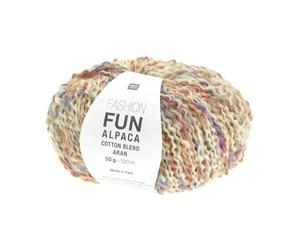 Rico Design Alpage Strickgarn und Baumwolle, Fashion Fun Alpaca Cotton Blend Aran