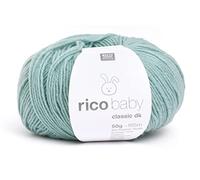 Rico Design Baby Classic DK Wolle, Garn, Baby Yarn, 50g, 165m, Acryl-Polyamid-Mischung, 50% Acryl, 50% Polyamid, 30° Feinwäsche, 3,5-4 Nadelstärke, Koralle, Silbergrau, Nude, Dunkelblau