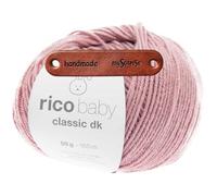Rico Design BABY CLASSIC DK LACHS Premium Wolle 50g superweich pflegeleicht für Babykleidung Kinderkleidung Mützen und Accessoires mit mySearose Label