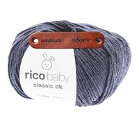 Rico Design BABY CLASSIC DK NACHTBLAU Premium Wolle 50g superweich pflegeleicht für Babykleidung Kinderkleidung Mützen und Accessoires mit mySearose Label