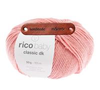 Rico Design BABY CLASSIC DK SMOKEY ROSE Premium Wolle 50g superweich pflegeleicht für Babykleidung Kinderkleidung Mützen und Accessoires mit mySearose Label