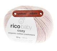 Rico Design BABY COZY ORGANIC COTTON CASHMERE ALTROSA Premium Wolle 50g für kuschelige Babymode edle Strickideen und zeitlose Lieblingsstücke mit mySearose Label