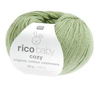 Rico Design Baby Cozy Organic Cotton Cashmere Babywolle 50g (Salbei) | Wolle mit Kaschmir, Biowolle stricken, häkeln, Strickgarn, Häkelwolle Sommerwolle, 90% Baumwolle, 10% Kaschmir