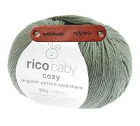 Rico Design BABY COZY ORGANIC COTTON CASHMERE EFEU Premium Wolle 50g für kuschelige Babymode edle Strickideen und zeitlose Lieblingsstücke mit mySearose Label