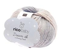 Rico Design Baby Dream dk Babywolle 50g 115m Nadelstärke 4 50% Polyacryl 50% Polyamid Schonwaschgang 30°C Ganzjährig geeignet Pebbles