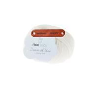 Rico Design BABY DREAM DK UNI OFFWHITE Premium Wolle 50g Weiches Babygarn für Babykleidung Babyaccessoires und Decken in soften pudrigen Farben mit mySearose Label