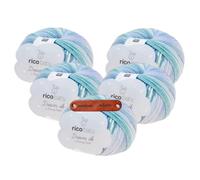 Rico Design BABY DREAM LUXURY TOUCH DK PETROL Premium Wolle 5 x 50g für weiche Babymode kreative Farbspiele und liebevolle Handarbeiten mit mySearose Label