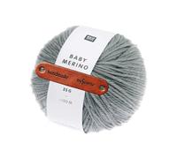 Rico Design BABY MERINO 04 GRAU Premium Wolle 25g Weiche Merinowolle für Babykleidung Accessoires und zarte Geschenke in klassischen Farben mit mySearose Label
