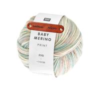 Rico Design BABY MERINO PRINT 17 Pastelle Premium Wolle 25g Bunte Farbverläufe für niedliche Babymode Accessoires und kreative Geschenkideen mit mySearose Label