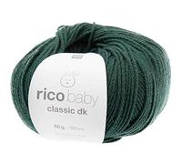 Rico Design Babywolle grün, Baby Classic dk Häkelwolle, Strickgarn, 50g, 50% Polyacryl 50% Polyamid (75 alge)