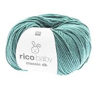 Rico Design Babywolle grün, Baby Classic dk Häkelwolle, Strickgarn (62) | weich und pflegeleicht, 50% Polyamid, 50% Polyacryl, 50g 165m, Nadelstärke 3,5-4 mm