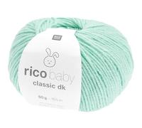 Rico Design Babywolle pastell, Baby Classic dk Häkelwolle, Strickgarn, 50g, 50% Polyacryl 50% Polyamid (87 mint)