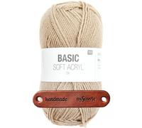 Rico Design BASIC SOFT ACRYL DK BEIGE Premium Wolle 50g Weiches Allroundgarn für Kleidung Wohndeko Bastelideen und saisonale Farbprojekte mit mySearose Label