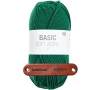 Rico Design BASIC SOFT ACRYL DK DUNKELGRÜN Premium Wolle 50g Weiches Allroundgarn für Kleidung Wohndeko Bastelideen und saisonale Farbprojekte mit mySearose Label