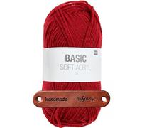 Rico Design BASIC SOFT ACRYL DK DUNKELROT Premium Wolle 50g Weiches Allroundgarn für Kleidung Wohndeko Bastelideen und saisonale Farbprojekte mit mySearose Label