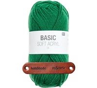 Rico Design BASIC SOFT ACRYL DK GRÜN Premium Wolle 50g Weiches Allroundgarn für Kleidung Wohndeko Bastelideen und saisonale Farbprojekte mit mySearose Label
